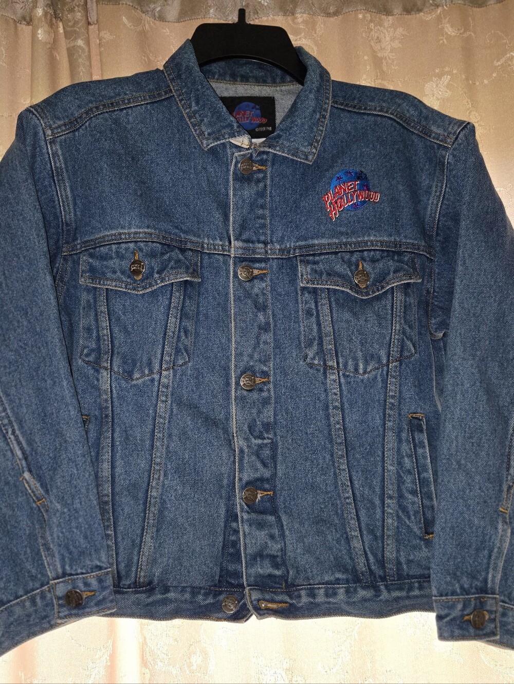 Vintage Planet Hollywood Embroidered Denim Jacket- Key West - Picture 3 of 8